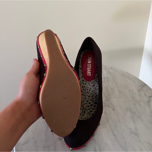 Colin Stuart Wood Heel Wedges Size 6.5 - Picture 8 of 10